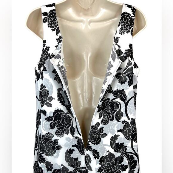 WHBM Shift Dress Floral Print in Black and White Size 6 - Picture 9 of 12